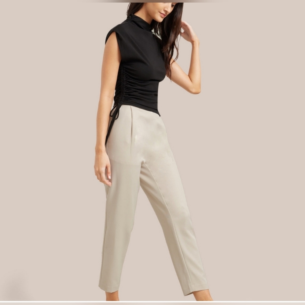 Modern Citizen Women's Natural Jackson Cropped Trouser Sz Large $120